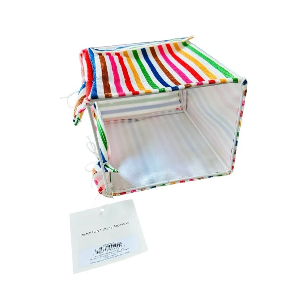Target Featherly Friends Rainbow Striped Fabric Cabana Tent PRIDE Poolside